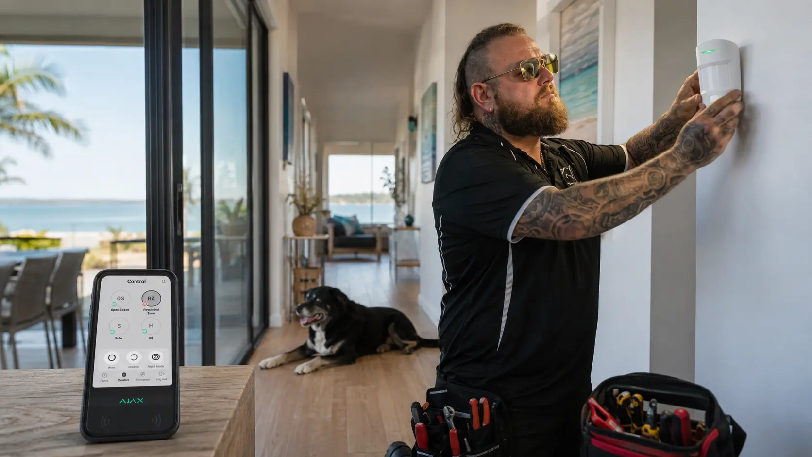 Pet-friendly wireless alarm system in a Hervey Bay home